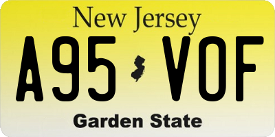 NJ license plate A95VOF