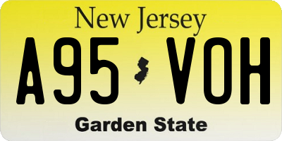 NJ license plate A95VOH