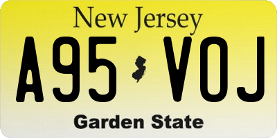 NJ license plate A95VOJ
