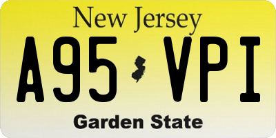 NJ license plate A95VPI