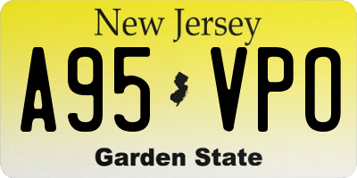 NJ license plate A95VPO