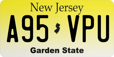 NJ license plate A95VPU