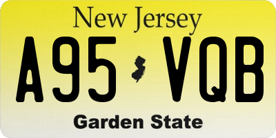 NJ license plate A95VQB