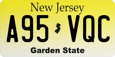 NJ license plate A95VQC