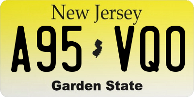 NJ license plate A95VQO
