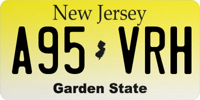 NJ license plate A95VRH