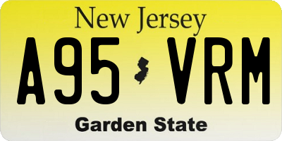 NJ license plate A95VRM