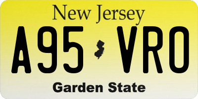 NJ license plate A95VRO