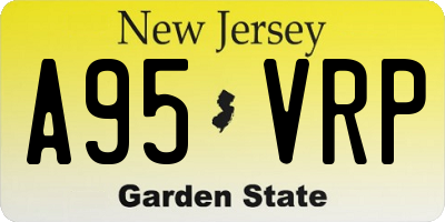 NJ license plate A95VRP
