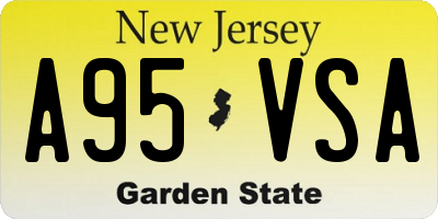 NJ license plate A95VSA