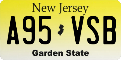 NJ license plate A95VSB