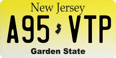 NJ license plate A95VTP