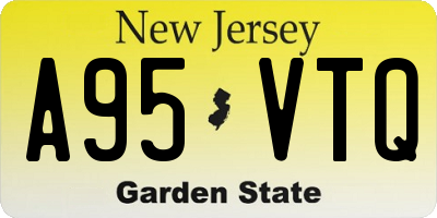 NJ license plate A95VTQ