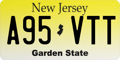 NJ license plate A95VTT