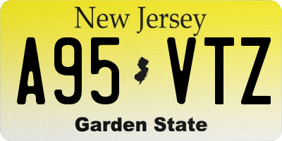 NJ license plate A95VTZ