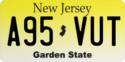 NJ license plate A95VUT