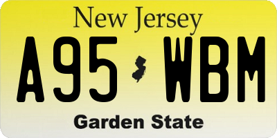 NJ license plate A95WBM