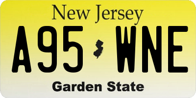 NJ license plate A95WNE