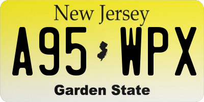 NJ license plate A95WPX