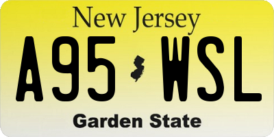 NJ license plate A95WSL