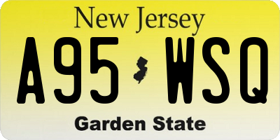 NJ license plate A95WSQ