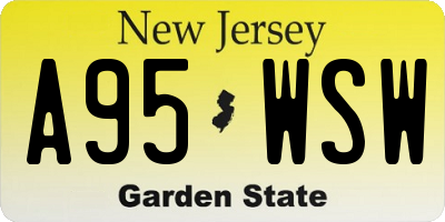 NJ license plate A95WSW