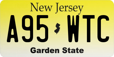 NJ license plate A95WTC