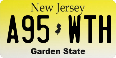 NJ license plate A95WTH