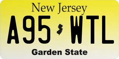 NJ license plate A95WTL