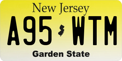 NJ license plate A95WTM