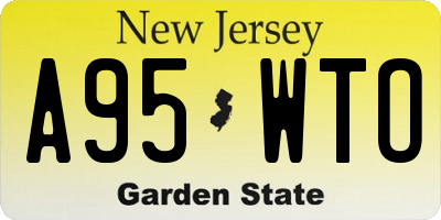 NJ license plate A95WTO