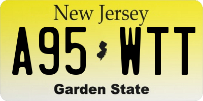 NJ license plate A95WTT