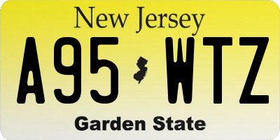 NJ license plate A95WTZ