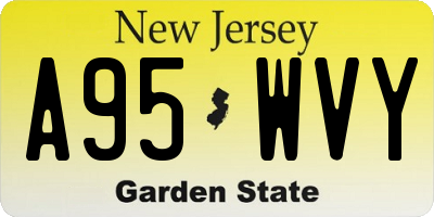 NJ license plate A95WVY