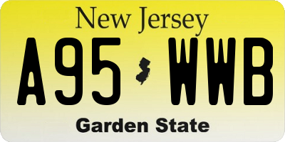 NJ license plate A95WWB