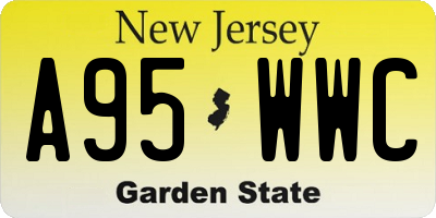 NJ license plate A95WWC