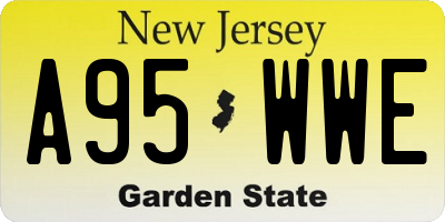 NJ license plate A95WWE
