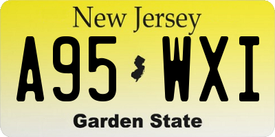 NJ license plate A95WXI