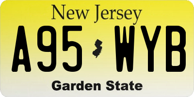 NJ license plate A95WYB