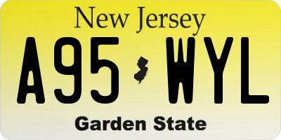 NJ license plate A95WYL