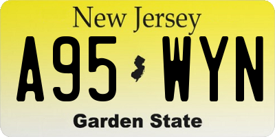 NJ license plate A95WYN