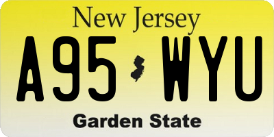 NJ license plate A95WYU
