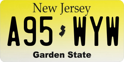NJ license plate A95WYW