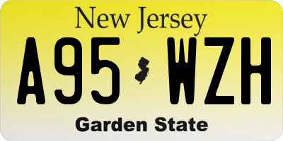 NJ license plate A95WZH