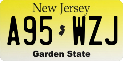 NJ license plate A95WZJ