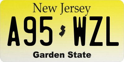 NJ license plate A95WZL