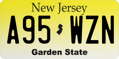 NJ license plate A95WZN