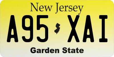 NJ license plate A95XAI