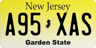 NJ license plate A95XAS