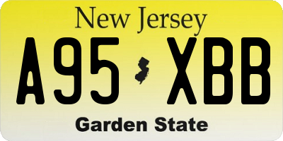 NJ license plate A95XBB
